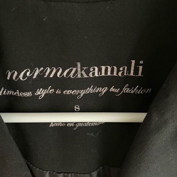 Norma Kamali Womens Blazer 8 Single Breasted Black Suit Jacket Classic Structure - Picture 3 of 7